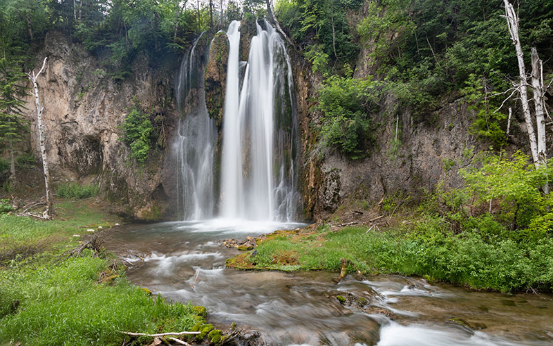 A beautiful waterfall outside of the town of Spearfish, SD